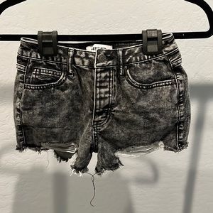 RSQ distressed black cut off shorts